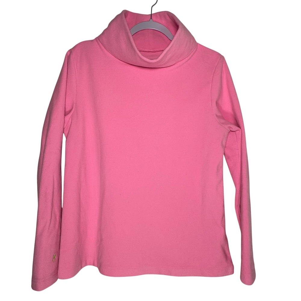 Dudley Stephens Cobble Hill Turtleneck Fleece Pink Cowl Neck Sweater‎ Womens L